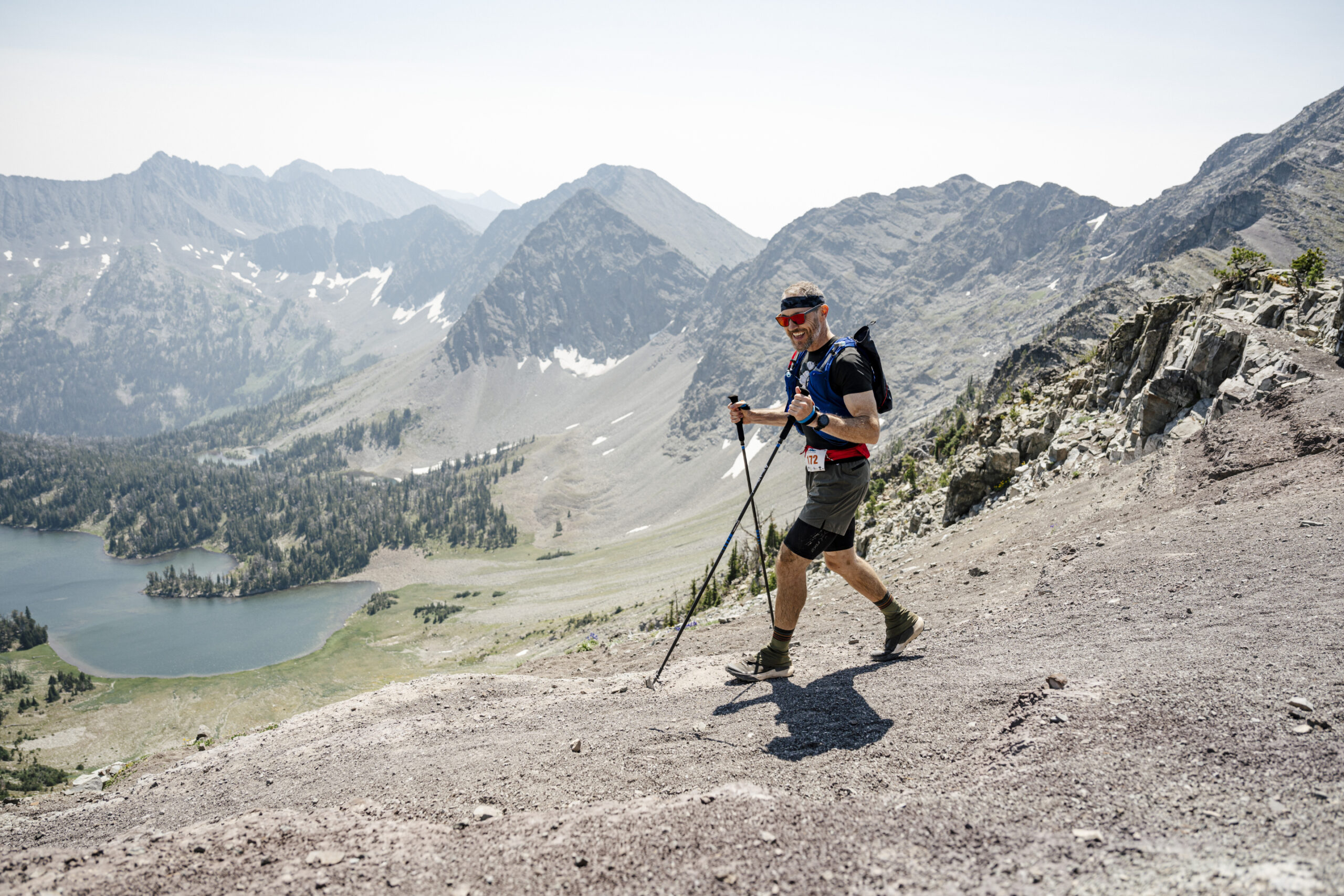 Summiting the pass above Campfire Lake